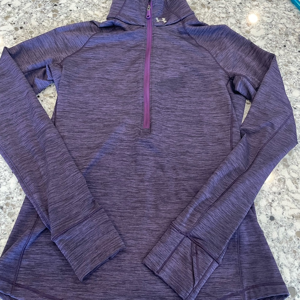 Under Armour Deep Purple 3/4 Zip Cold Gear size Small